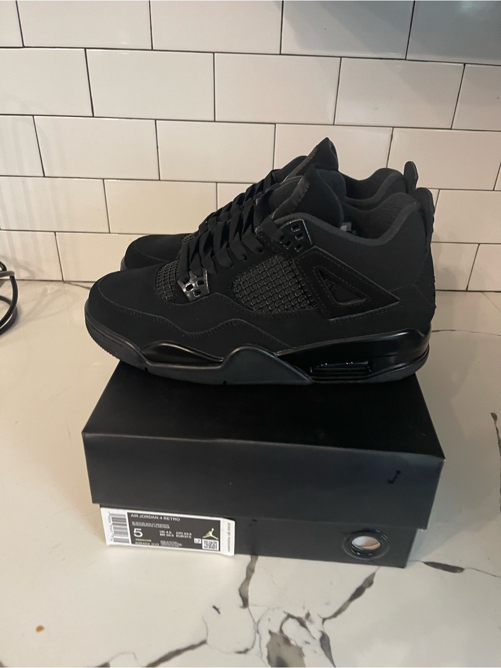 Men’s Retro 4 Black Cat Size 5. - Picture 8 of 8